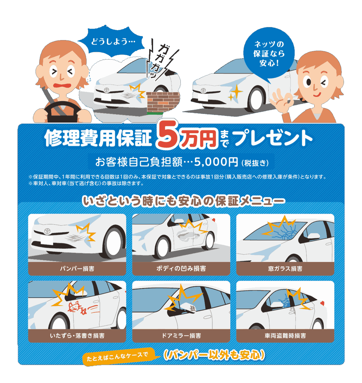 オリジナルバンパー保証 ネッツトヨタ秋田 オリジナルバンパー保証 ネッツトヨタ秋田